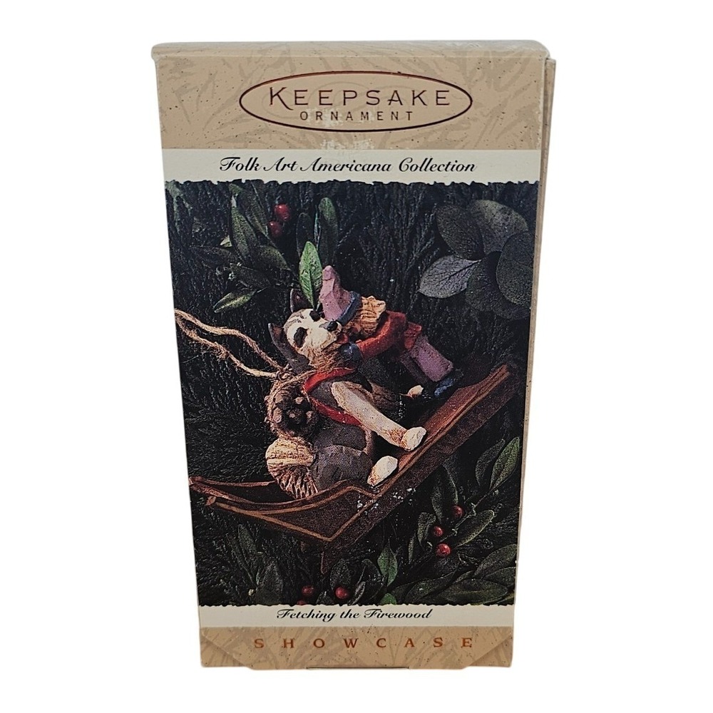 Hallmark Keepsake Showcase Folk Art Americana Collection Fetching The Firewood‎
